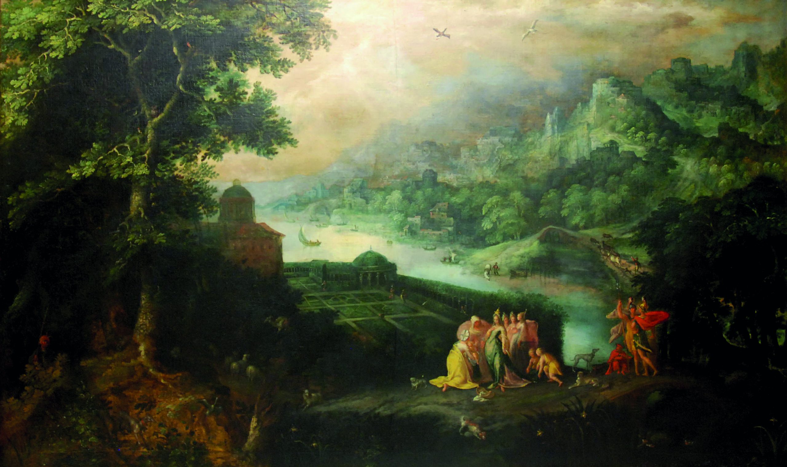 Gillis III. van Coninxloo (1544-1607) Die Auffindung des Moses Öl auf Leinwand, 150 x 228,5 cm © Kulturhistorisches Museum Rostock, Inv.-Nr. M 579